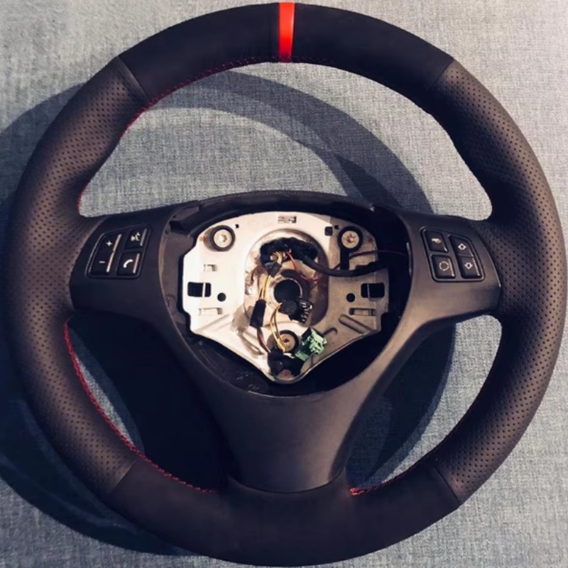 Car Steering Wheel Cover Anti Slip Breathable - Coprivolante in Pelle Scamosciata Antiscivolo Personalizzato