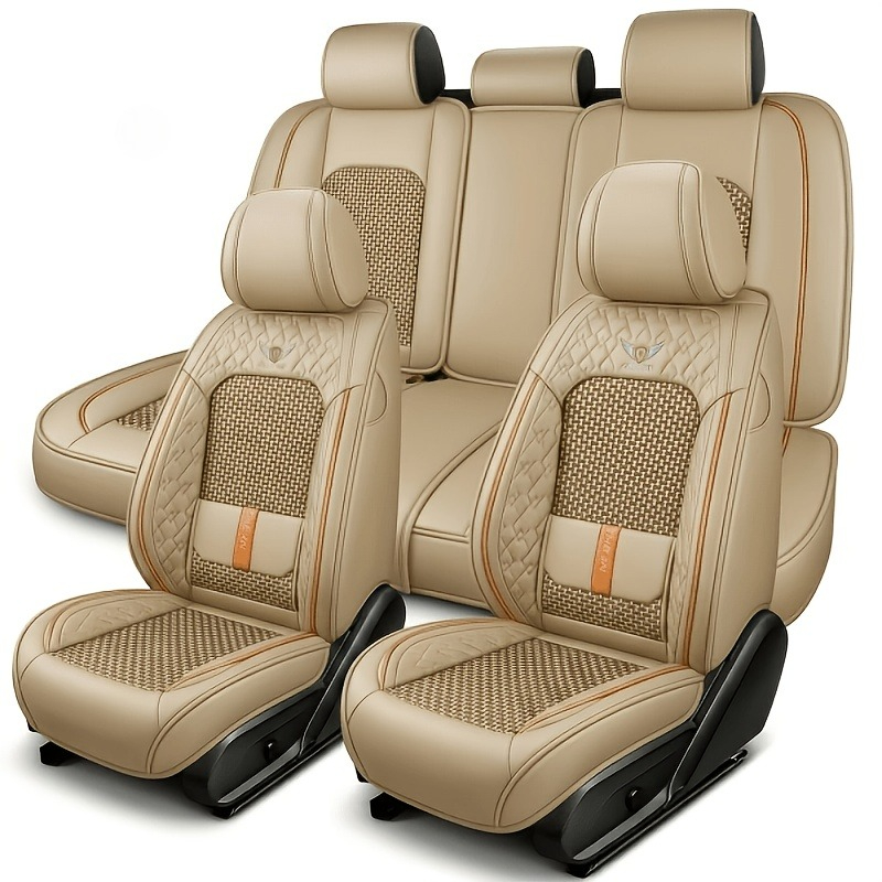 Leather Car Seat Covers Full Set Universal - Per Jetour T2, Dacia Jogger, EX30,