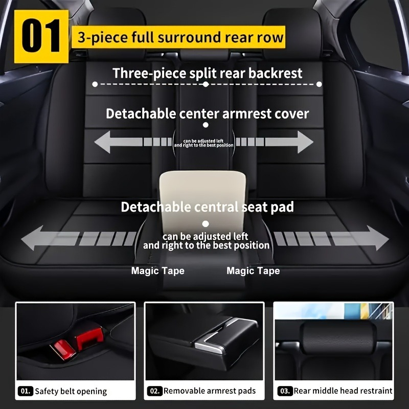 Per Jetour T2, Dacia Jogger, E - Leather Car Seat Covers Full Set Universal recensione e prezzo
