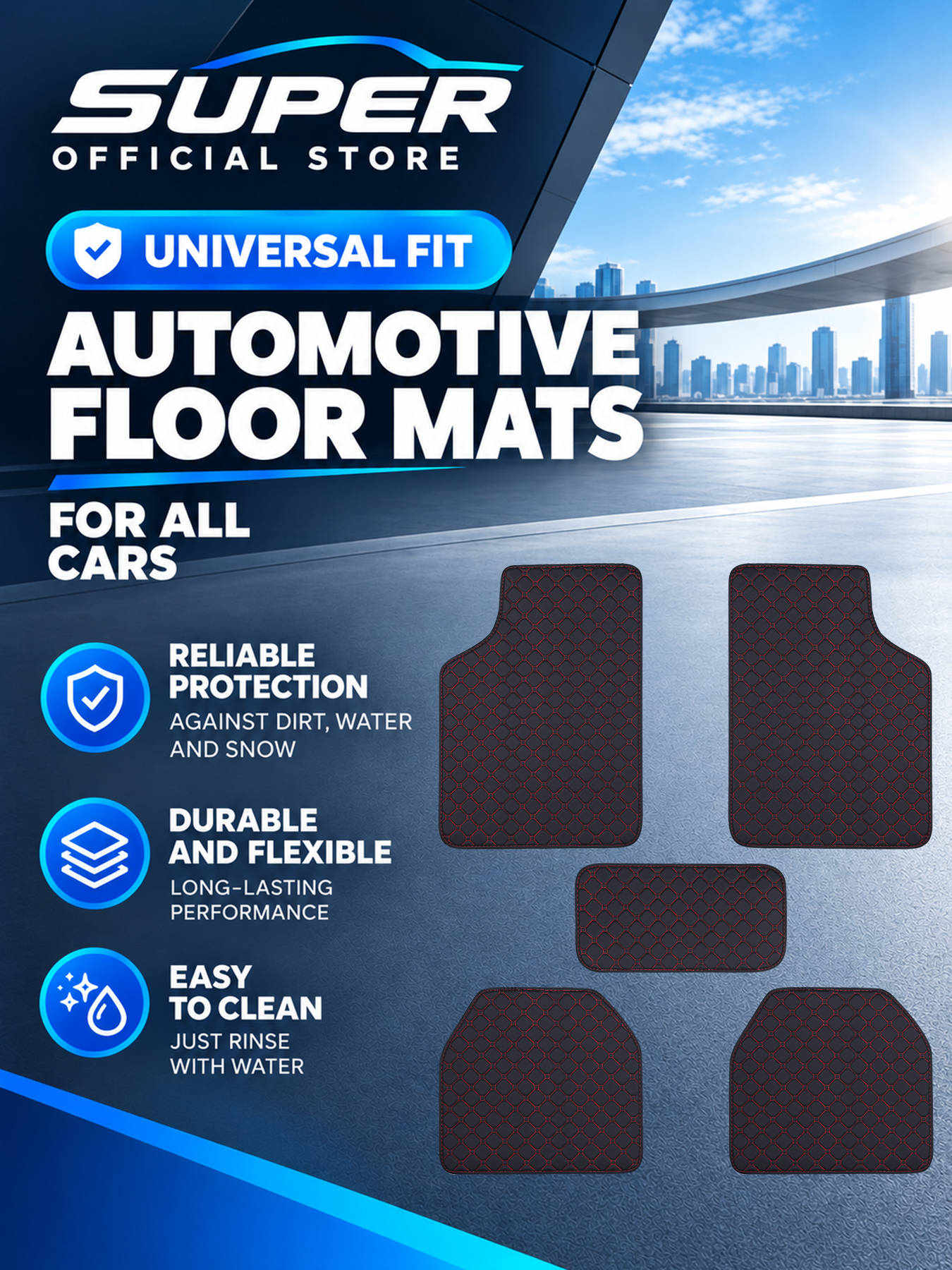 Tappetini per auto, set comple - Car Floor Mats Universal Waterproof Leather recensione e prezzo